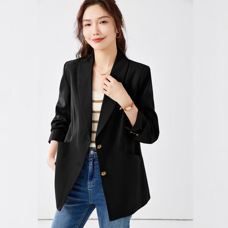 TERRE BLEUE Women's Loose Fit Commuter Blazer