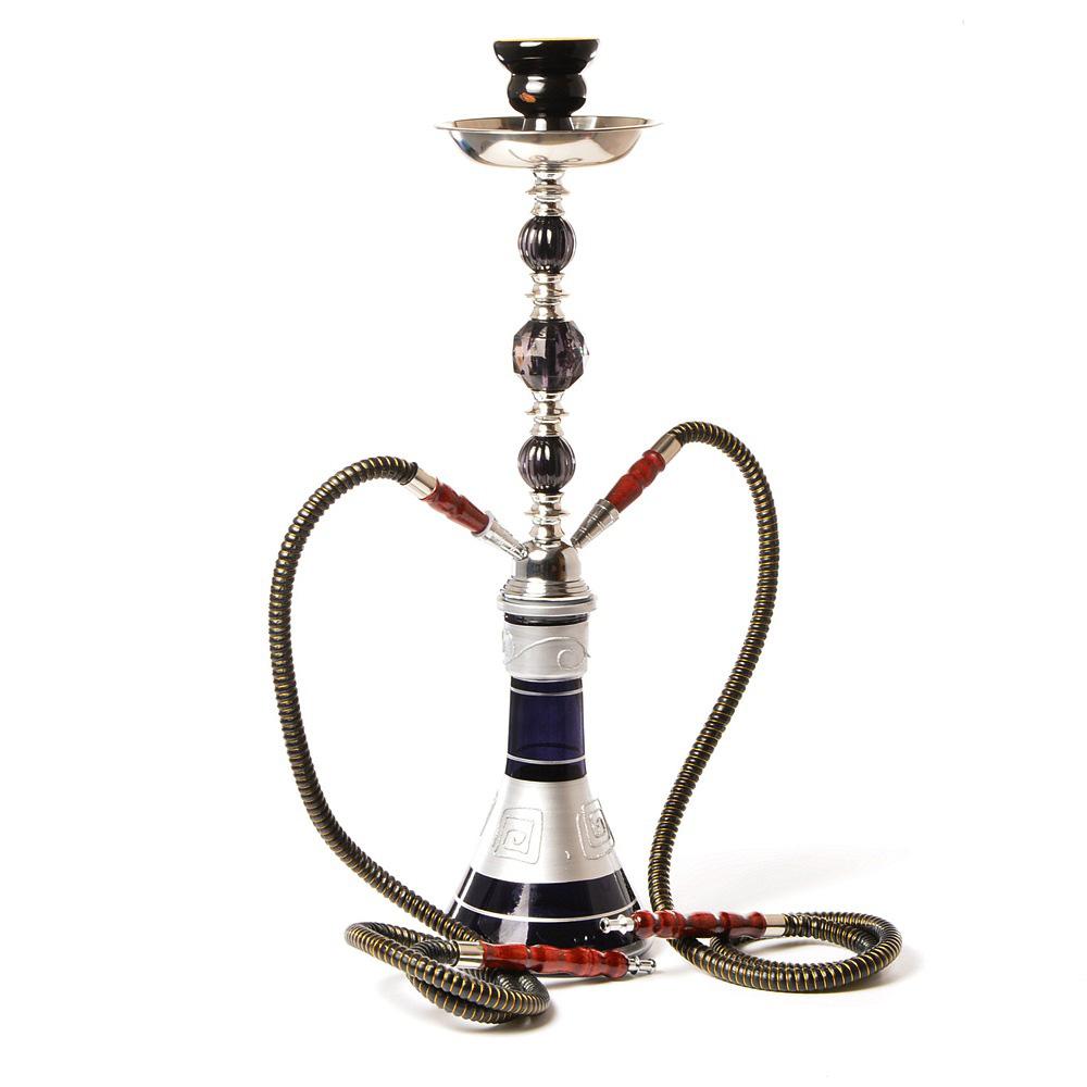 New Style Classical Glass Hookah Shisha Tongs Narguile Chichas with Double Hose Ceramic Bowl Charcoal Hookah Set