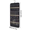 48 Pocket Oxford Fabric Double Sided Hanging Jewelry Organizer Storage Necklace Earring Necklace Bracelet Ring Organizer