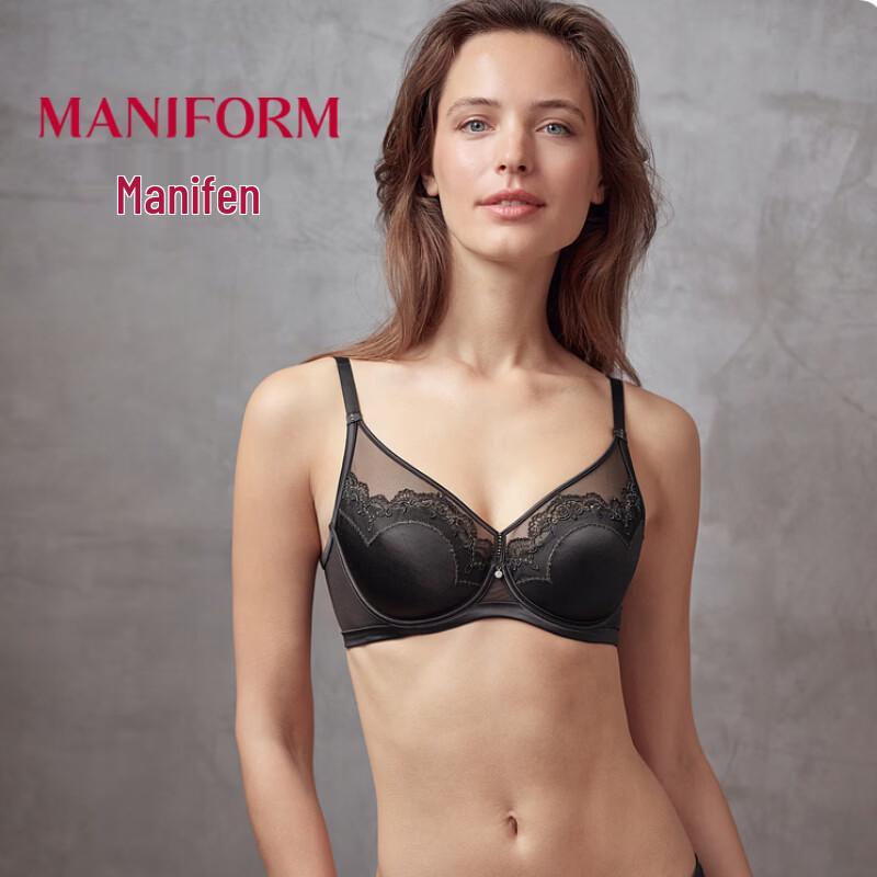Тонкий бюстгальтер Maniform Anti-Point Minimizer 75D чёрный