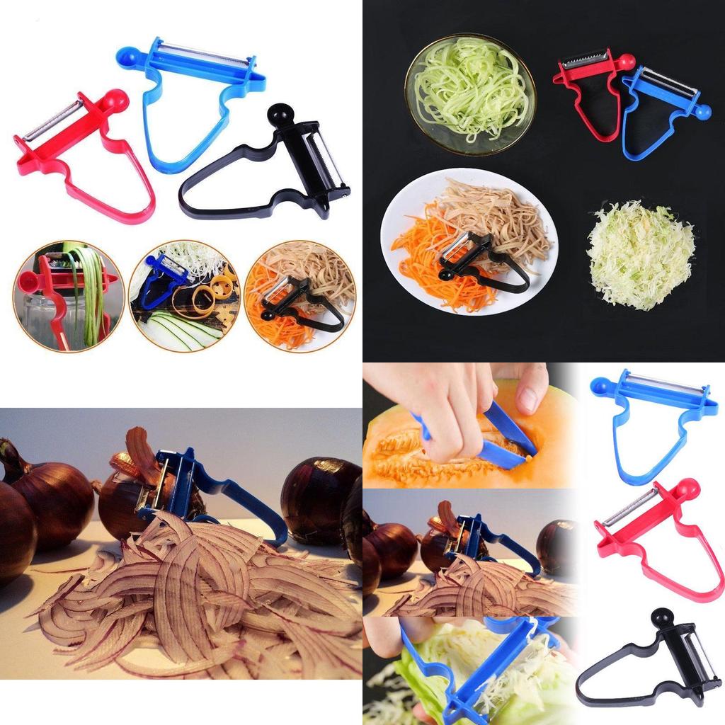 Versatile Magic 3pcs Peeler Set Trio Peeler Slicer Multifunctional Vegetable Kitchen Tools