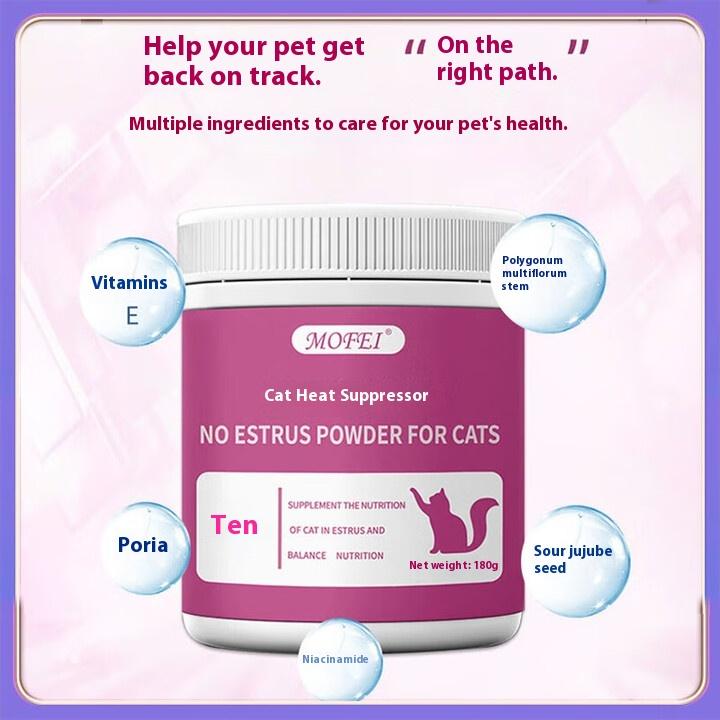 

180 мл Лекарство для подавления течки у кошек для кошек-самок Стерилизация кошек и котов Порошок для подавления течки Универсальное средство от лая и мочи Контрацептив для домашних животных Become a good treasure as soon as you eat it