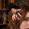 Halloween Hair Clip for Women, Girls, Realistic Severed Hand Hairpin with Creepy Hand-shaped Black Rose And Spider, Horror Accessory Party