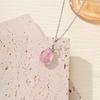 Einfacher Luxus Strahlende Farben Geometrisch Tränenförmig Künstlicher Kristall Anhänger Halskette für Damen Edelstahl Schmuck