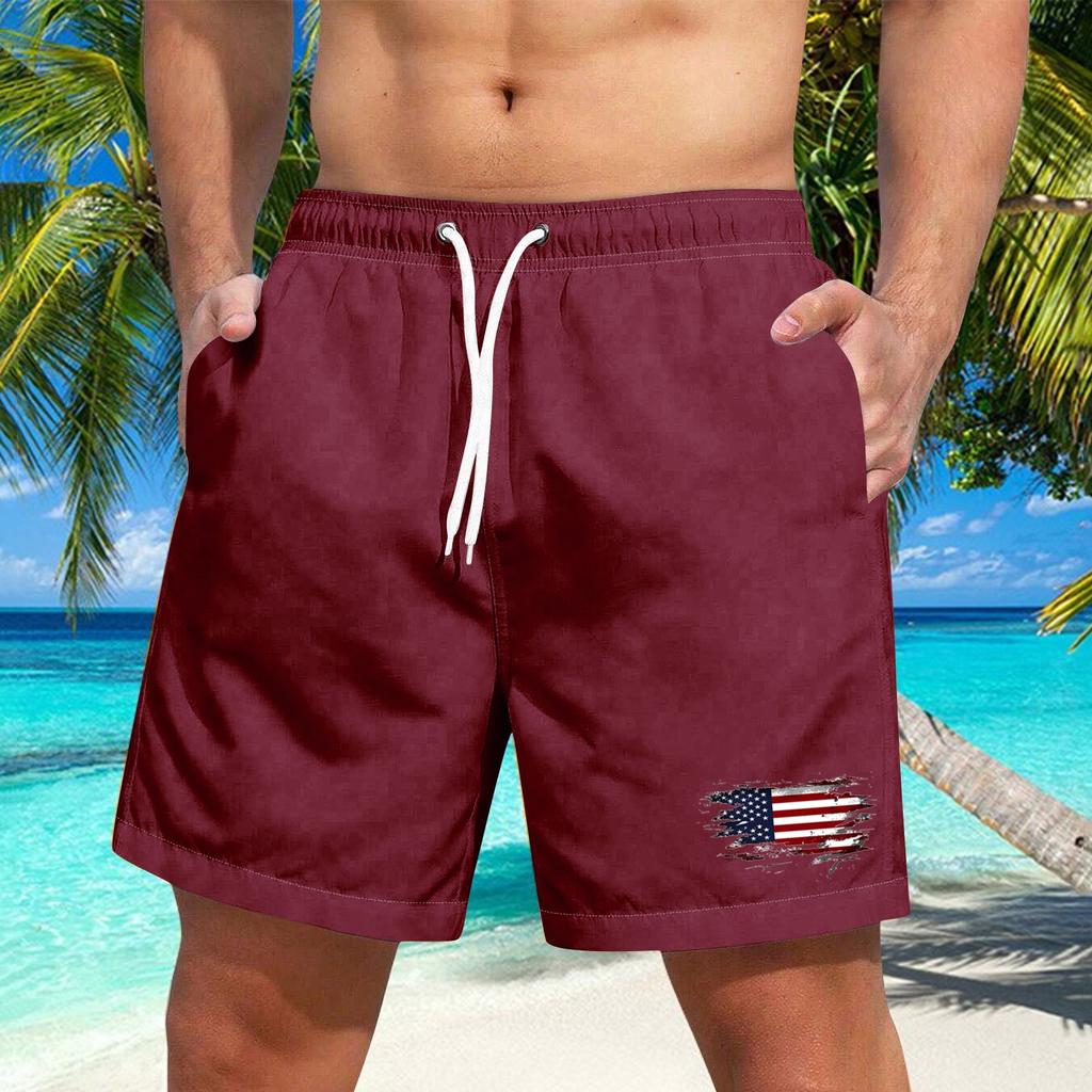 Herren Unabhängigkeitstag Print Schnürshorts Freizeithose