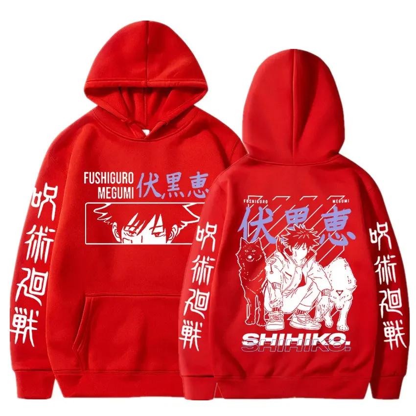 Japanese Anime Jujutsu Kaisen Hoodies Yuji Itadori Cartoon Sweatshirts Kawaii Fushiguro Megumi Graphic Streetwear Men's Hoodies
