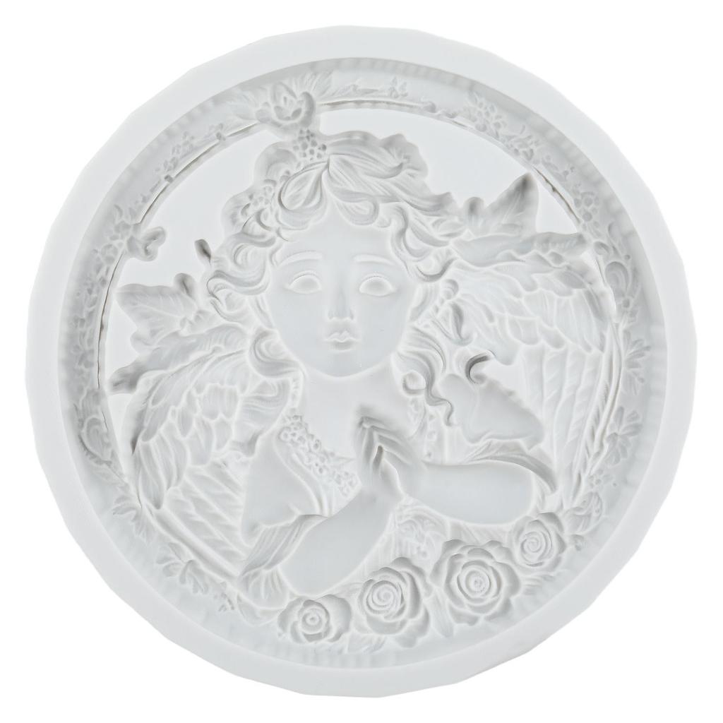 Cameo with Picture Frame Silicone Molds Angel Photo Frame Fondant Mold Cake Decorating Tools Cupcake Topper Candy Chocolate Gumpaste Mold