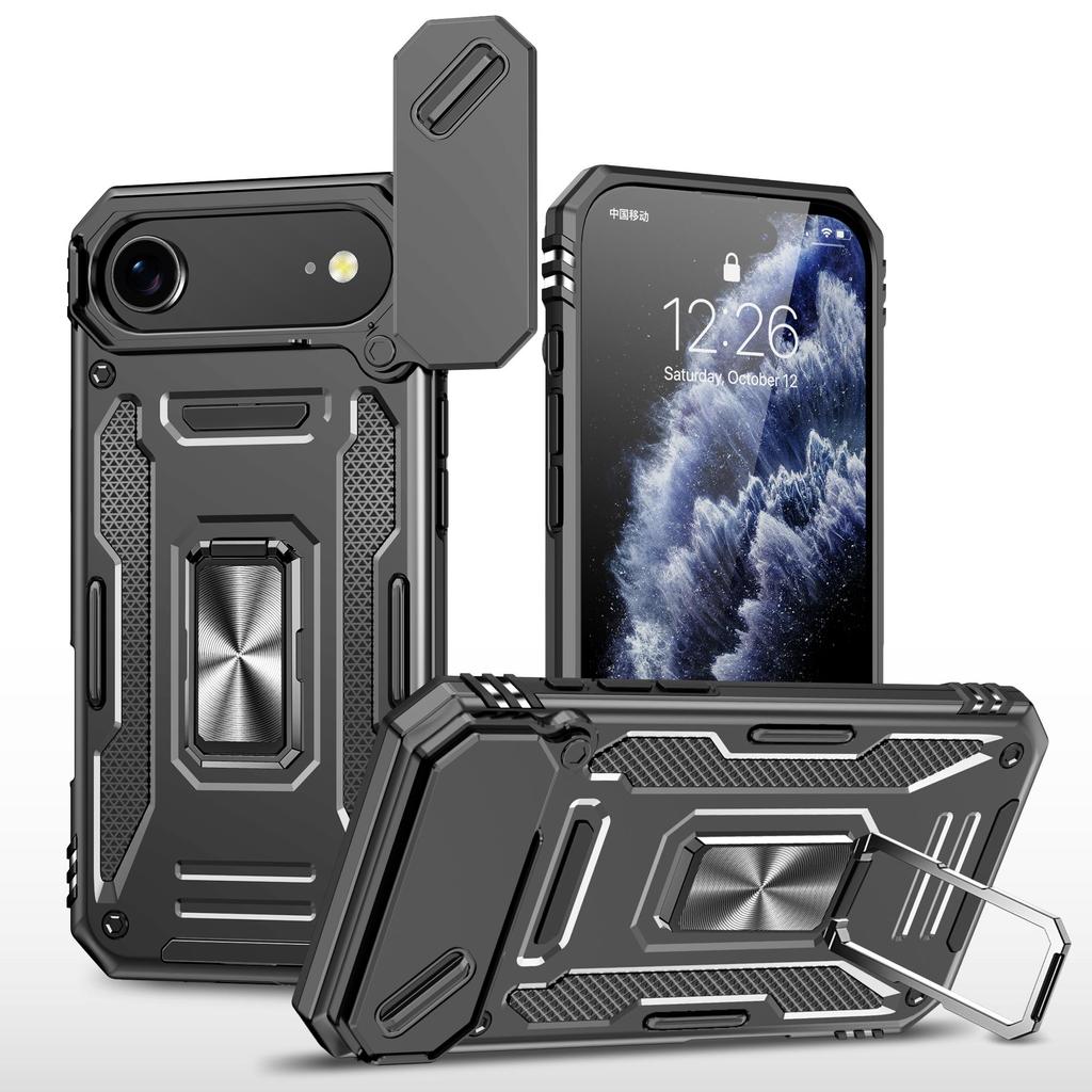 Slide Camera Cover with Phone Case for iPhone 17 Air Magnetic Car Mount Shockproof Rugged Protective Cover