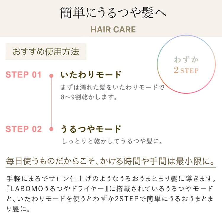 Art Nature LABOMO Moisturizing Hair Dryer, Nanoe, High Penetration, Ion, Mineral Negative Ions, 1200W