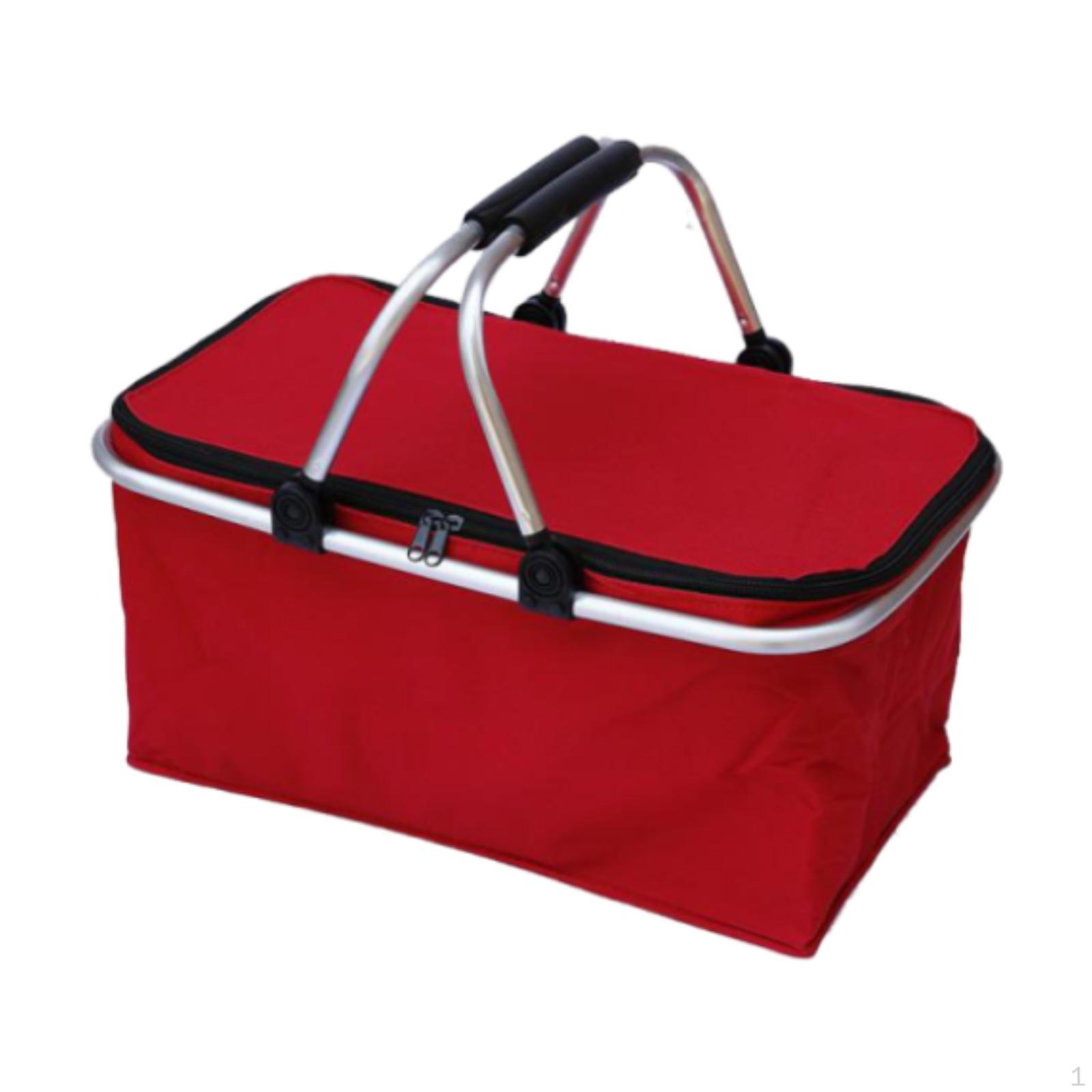 

Изолированная корзина для пикника, сумка для доставки еды, складная, легкая, оксфордская, большая вместимость, для покупок