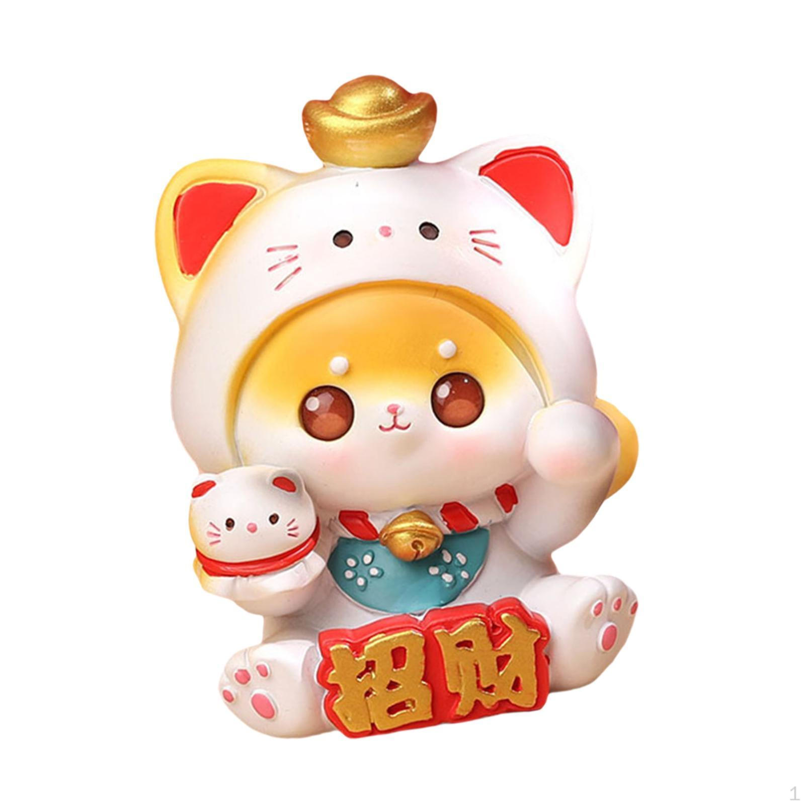 

Статуя счастливого кота из мультфильма «Год», украшение приборной панели автомобиля, декоративная милая скульптура из смолы для Style C