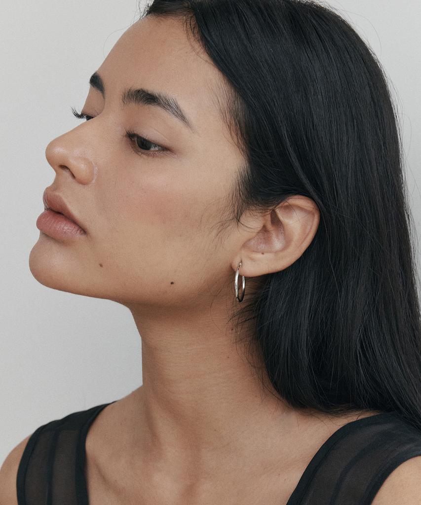 Attica Raw [Silver 925] Hoop Silver Earrings / Eas011