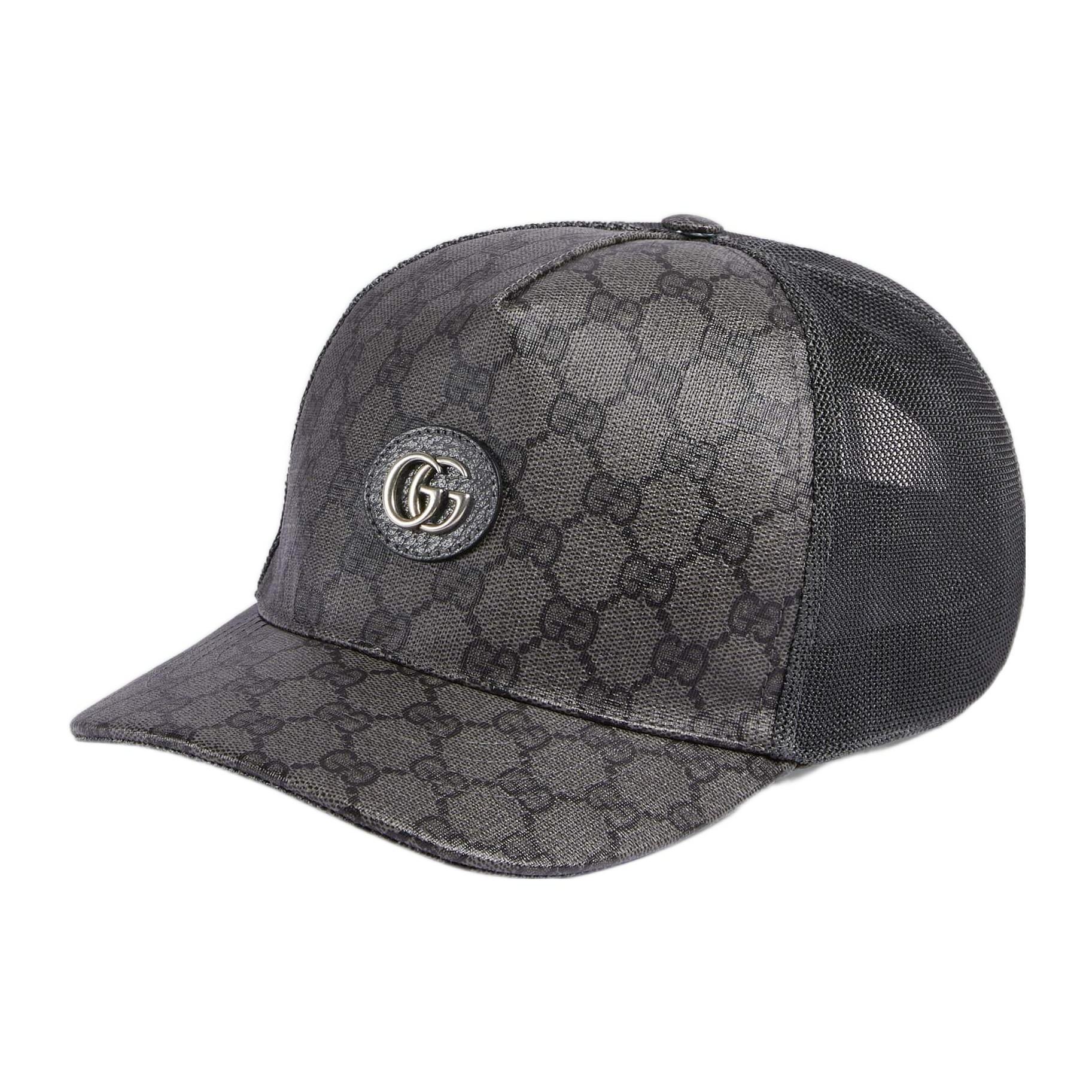 Gucci GG Supreme Baseball Hat `Grey
