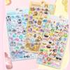 1Pc Cute  3D Relief Stickers Aesthetic Stickers Cartoon Gourmet Animals Creative Stickers Diy Decoration Stickers