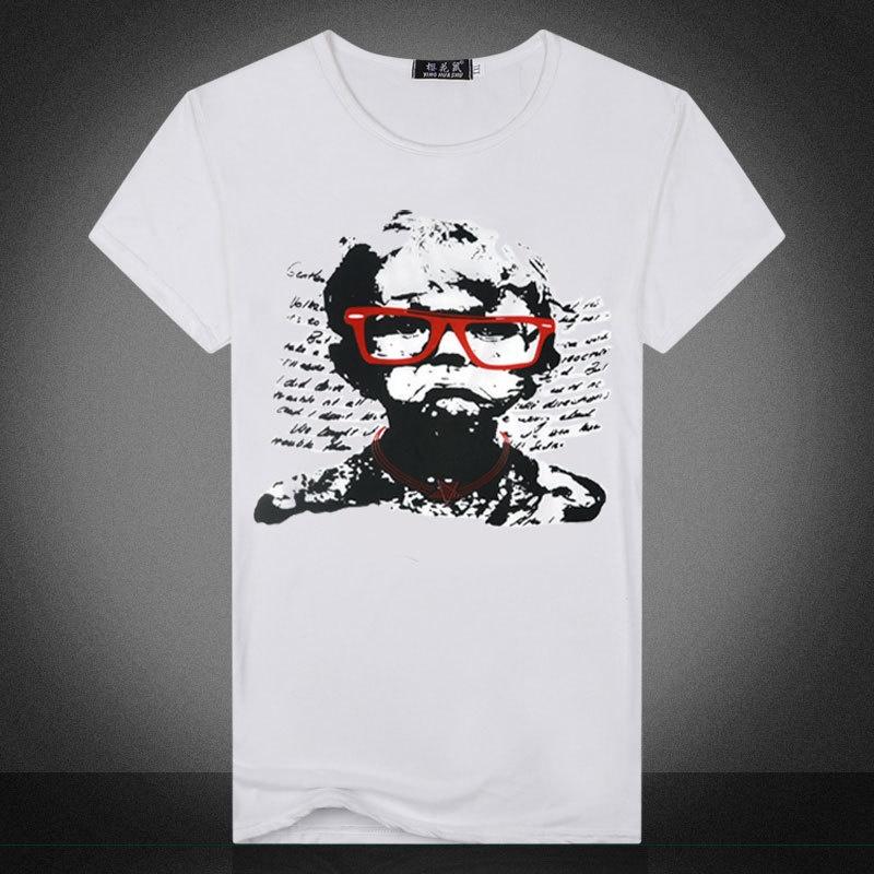 Premium Quality Men's Summer O-neck Print Personalized Short-sleeve T-shirt Slim Male 3d T-shirt