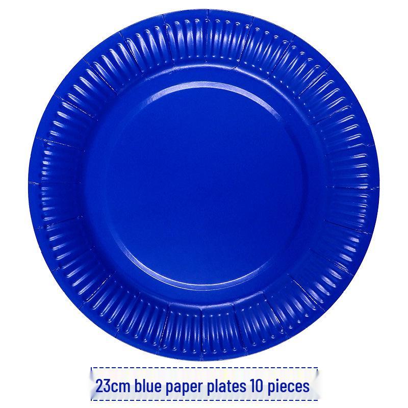 Solid Color Disposable Paper Plates for Party, Picnic, or Birthday