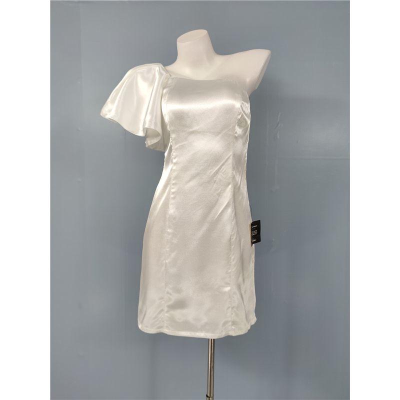 Foreign Trade Order Lu's Frill One-Shoulder Design Sheath Waist Hugging Annual Meeting Birthday Party Dress Dress