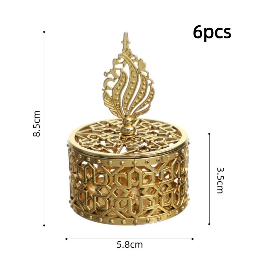 6pcs Golden Storage Containers Plastic Small Cases Unique Candy Box  Wedding Ceremony