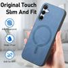 For Magsafe Matte Leather Case for Samsung A56 A36 A16 A06 A05 A15 A25 A35 A55 A54 Magnetic Wireless Charging Protection Phone Cover