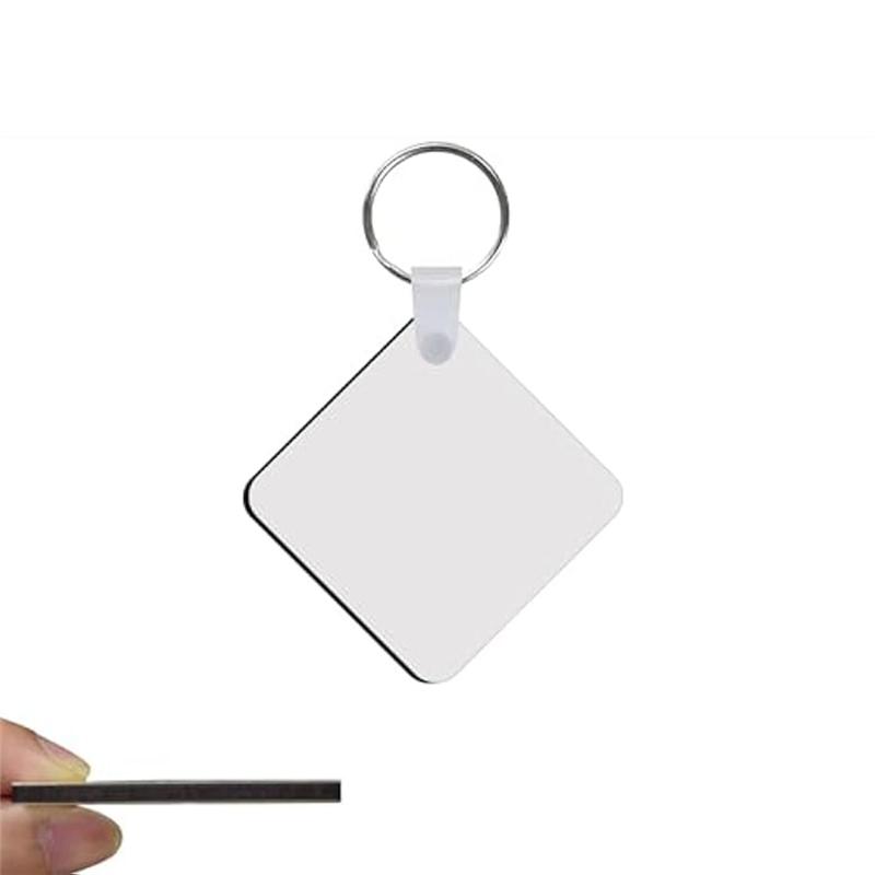 M-Modern-240Pcs Sublimation Keychain Blanks Double Sides 80 MDF Sublimation Keychains Blank With 160 Rings And Clips