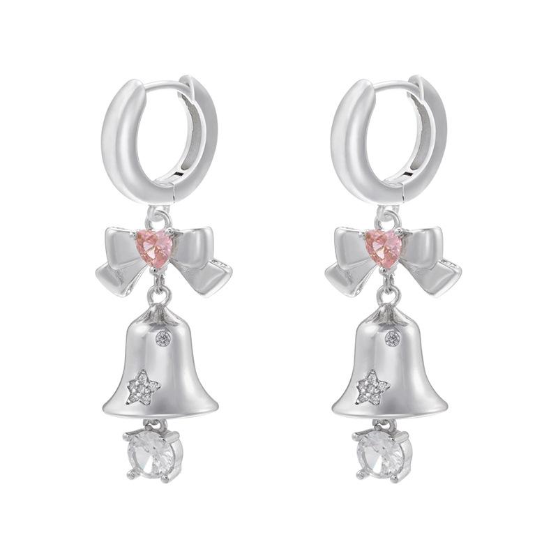 Exquisite And Beautiful Santa Claus Bells Gift Bag Earrings Autumn And Winter Christmas Element Earrings Female Ve1010-1017