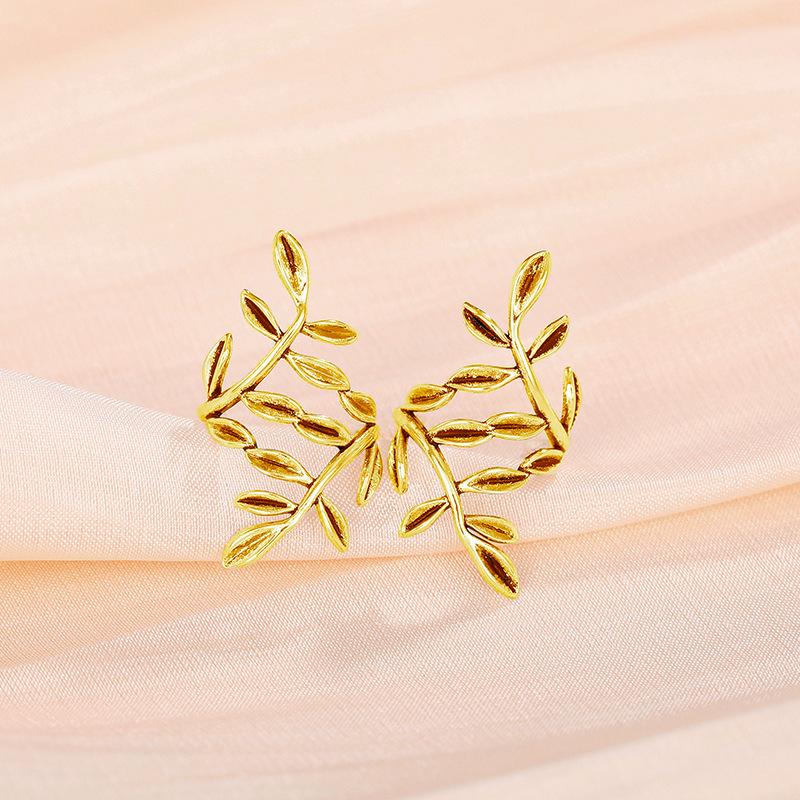 

BELLA BOX, простой новый лист в Южной Корее, без зажима для пирсинга ушей, Fresh Sen, винтажные студенческие аксессуары для ушей single золотой