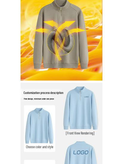 Custom Cotton Hoodie for Restaurant Waitstaff: Milk Tea, Coffee, BBQ - Autumn/Winter Workwear with Logo Print