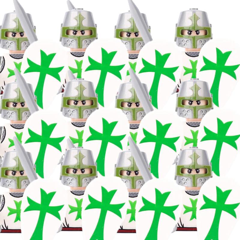 Kompatybilne MOC Średniowieczne Klocki Budowlane Postacie Żołnierze Smoczy Rycerze Czarny Lew Orzeł Zabawka Prezent Klocki Rolnik Żołnierz X048