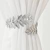New Leaf Shape Metal Curtain Tiebacks Adjustable Clip Vintage Style Curtain Pull Hook Buckle Clip Curtains Tie Holder Home Decor