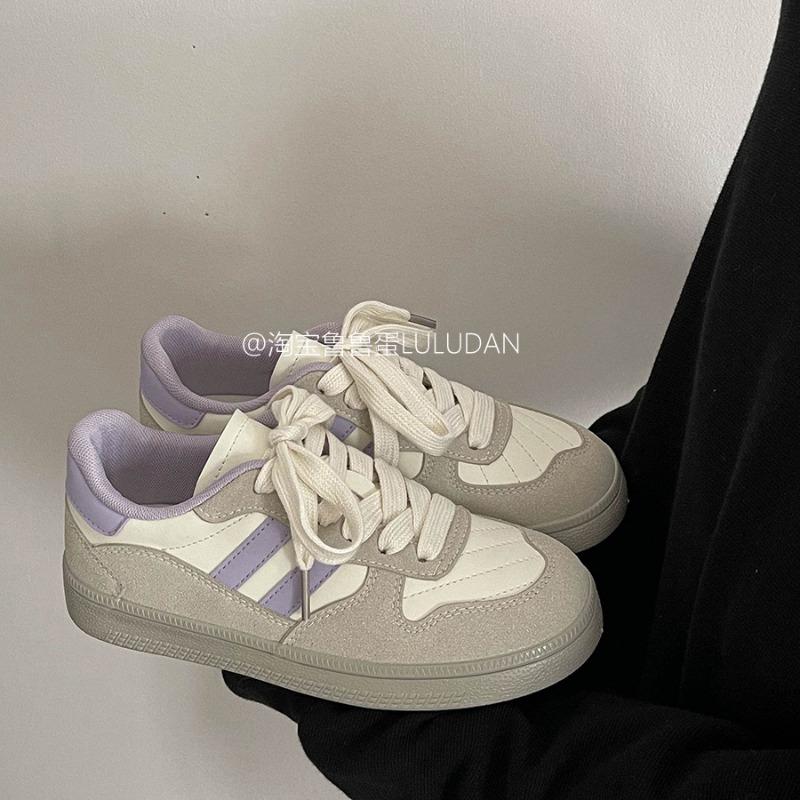 Fashion Yellow Women's New Summer Flat-bottomed Versatile White Shoes Retro Board Shoes Sneakers