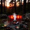 10 Piece/Set Stove Windbreak with Foldable Storage Bag Aluminum Alloy Windproof Cover Camping Portable Outdoor Camping Equipment