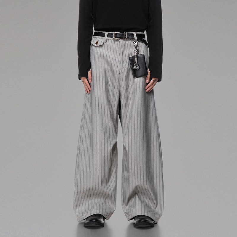 51 Hip-Hop Trendy Brand Retro Loose Drape Striped Suit Pants Unisex Spring and Autumn Casual Scimitar Wide-Leg Trousers