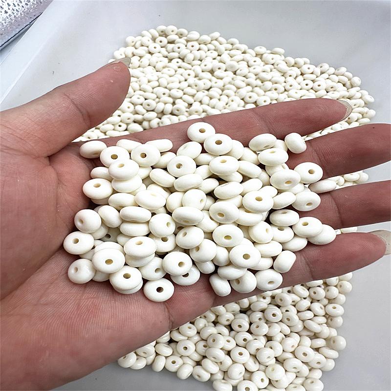 50pcs 8mm Acrylic Colored Flat Round Abacus Beads DIY Handmade Beads Accessories Spacer Beads Material Jewelry Accessories