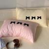 Plaid Bow Knot Pillow Cover Korean Y2k Fashions Girlish Heart Blackpink Room Decor Sleeping Pillow Cover Bedroom Decoration Gift