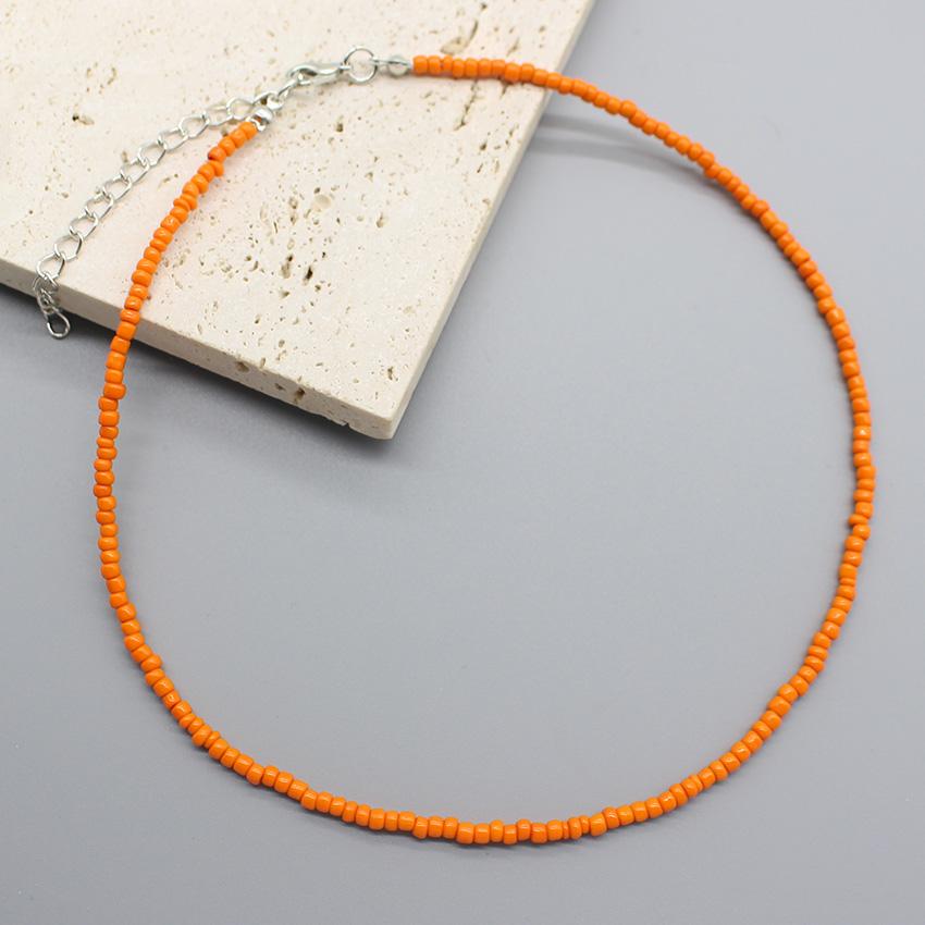 Simple Seed Beads Choker  Women Korean Fashion Charm Colorful Handmade Boho Collar Chain Neck Necklace Femme Jewelry  Gift