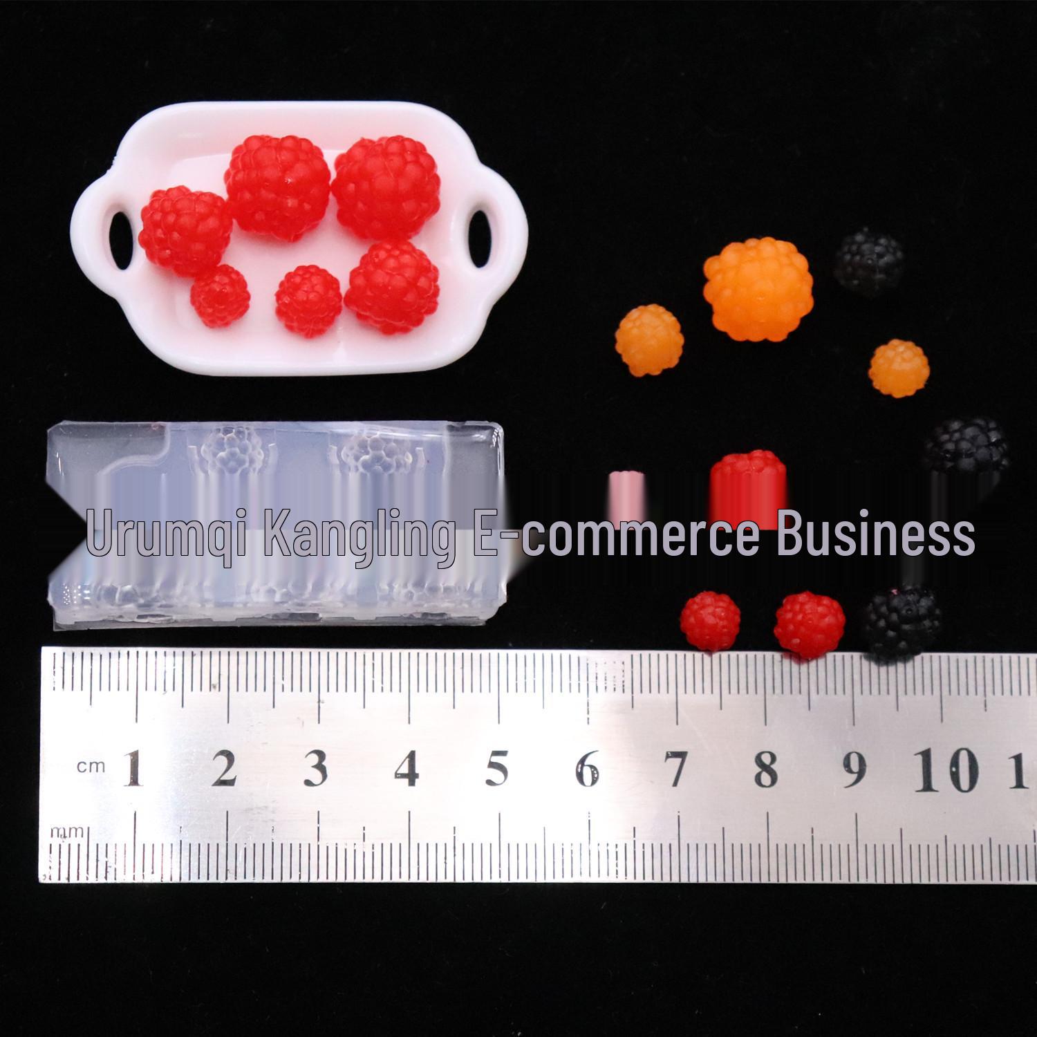 Миниатюрная силиконовая форма «Шелковица и Малина» для игрушечной еды из глины масштаба 1/6 и 1/12