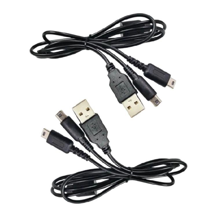 1pc/2pcs Portable Charging Wire USB Charging Cable 47in Data Cord for Game Console Power Cable Gaming Accessory