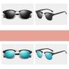 2pcs Polarized Sunglasses UV400 Protection Metal Black Frame PC Lens Fashion Vintage Polarized Sunglasses
