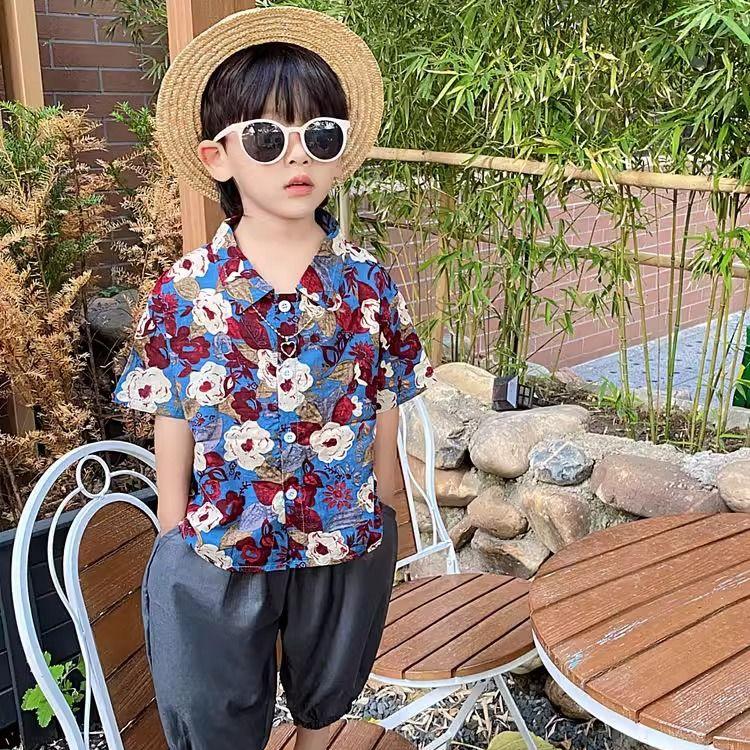 Boys Summer Short Sleeve Shirt Hong Kong Cool and Stylish Top