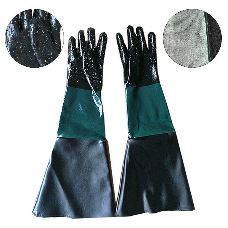 Rubber Sand Sandblasting Gloves For Sandblast Cabinets Safety