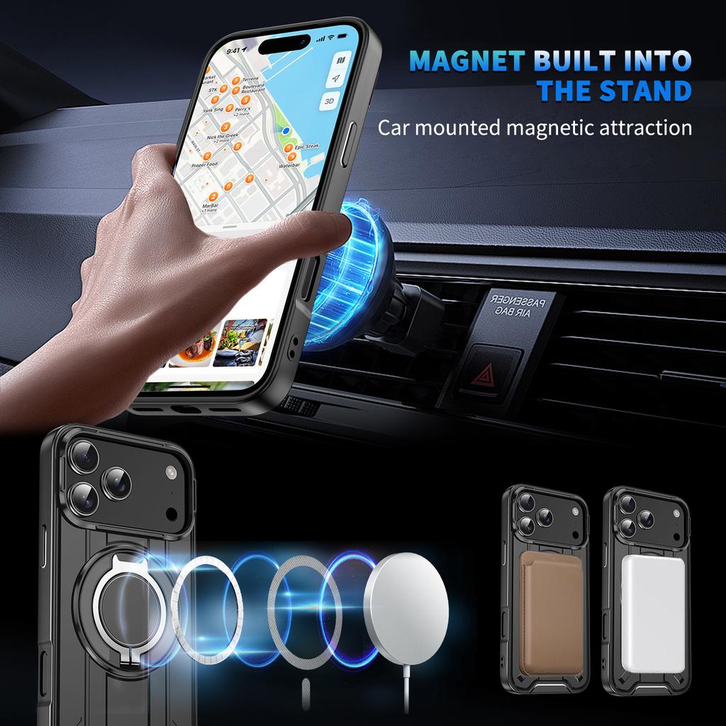 for iphone17 Impact Resistant Stand Holder Ring Case for Iphone 17 Pro Max 16 Plus 17 Air 16e Pro Iphone16 Iphone17