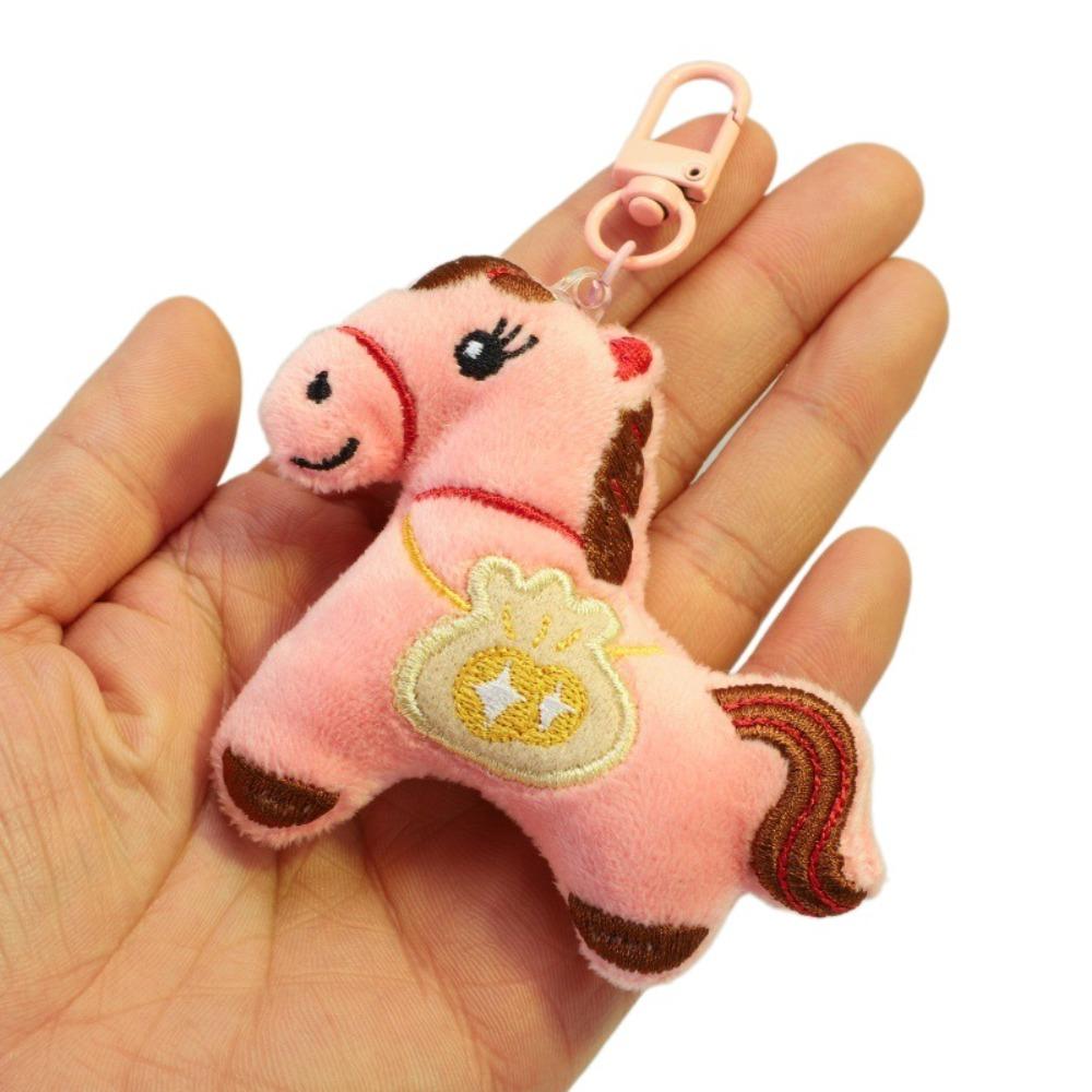 Hanging Decor Horse Plush Keychain Cute Design Pony Plush Pendant Backpack Decoration