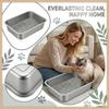 Open Ended Stainless Cats Litter Box