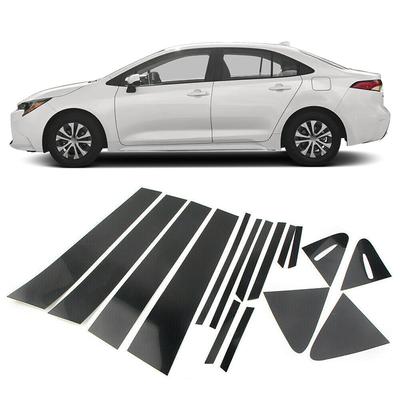 Lot de 16 autocollants polis pour garniture de fenêtre de voiture, pour Toyota Corolla 2019-2024, accessoires extérieurs automobiles