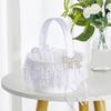 Unique Bowknot Basket Romantics Wedding Flower Basket Bridesmaid Candy Basket for Outdoor Celebrations