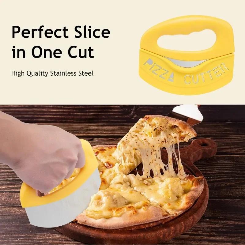 1 Stainless Steel Pizza Knife, Easy To Clean and Safe Covered Slicer