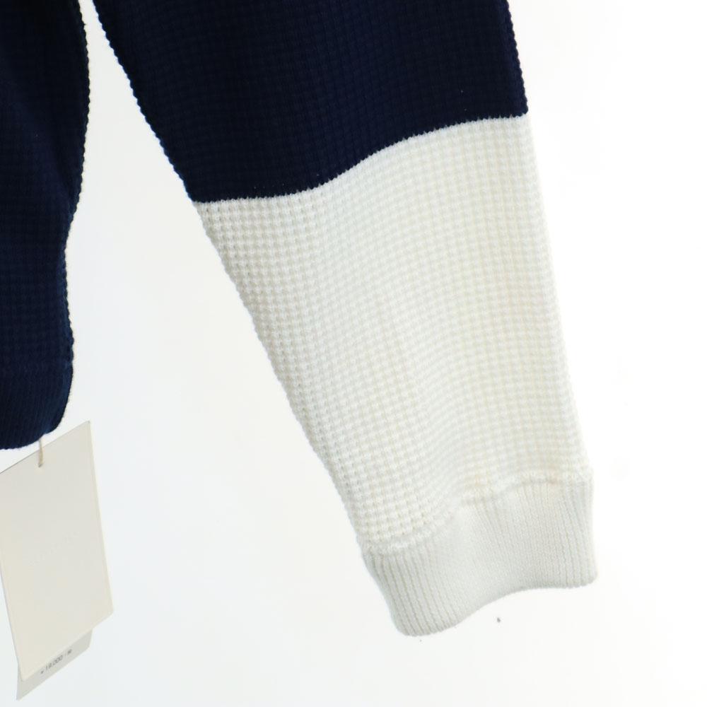 Unused Crepuscule Waffle Long Sleeve Parker 1 Navy BEAMS Tagged Men's Used