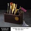 Premium Black Ebony Wood Tea Ceremony Set 7pcs Modern Chinese Tools With Brass Accessories