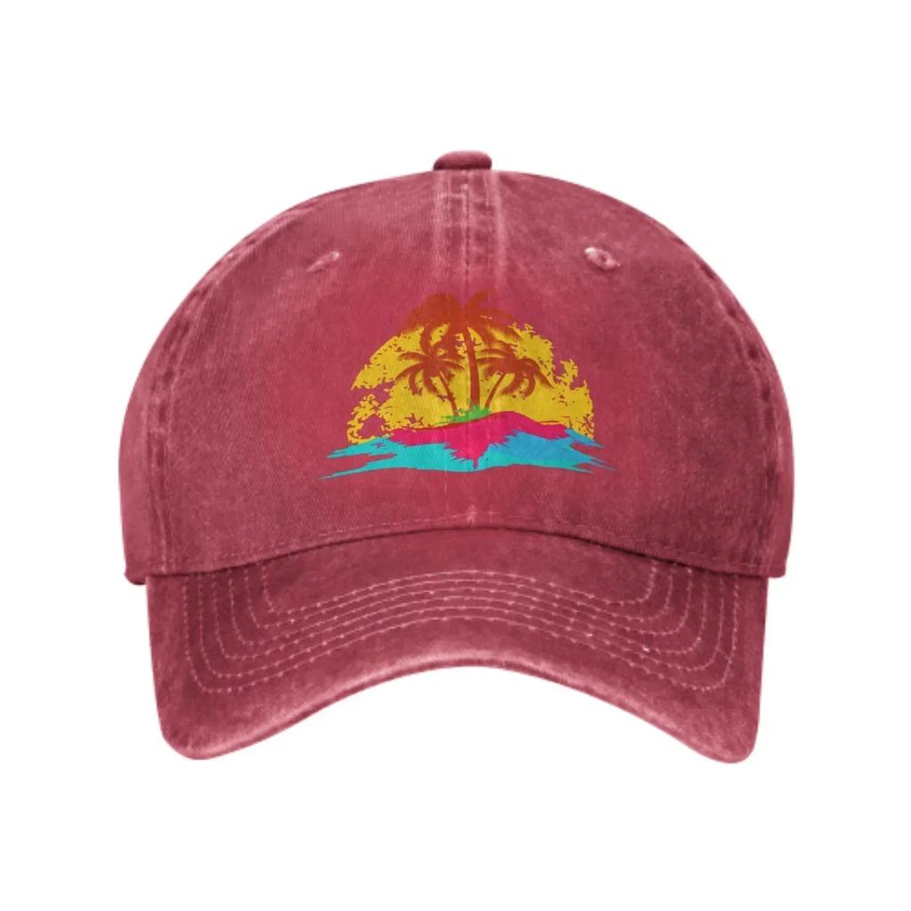 Tropical Print Baseball Caps for Unisex Women Adjustable Fashion Casual Trucker Hats for Fishing Outdoor Activities Dad Gifts