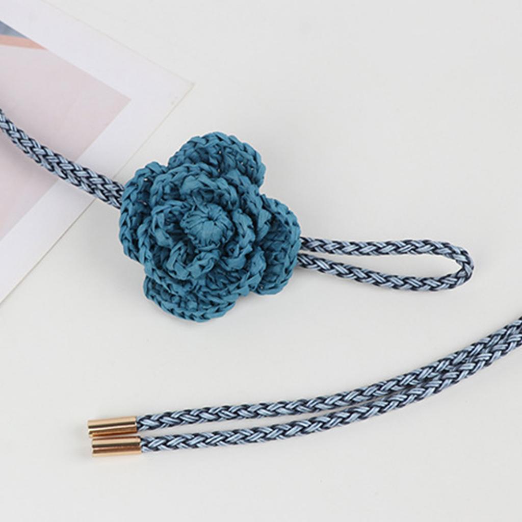 PU Leather Waist Rope with Vintage Flower Styles Selfknotted Waist Cord Belt for Unique Fashion Women Daily Wear